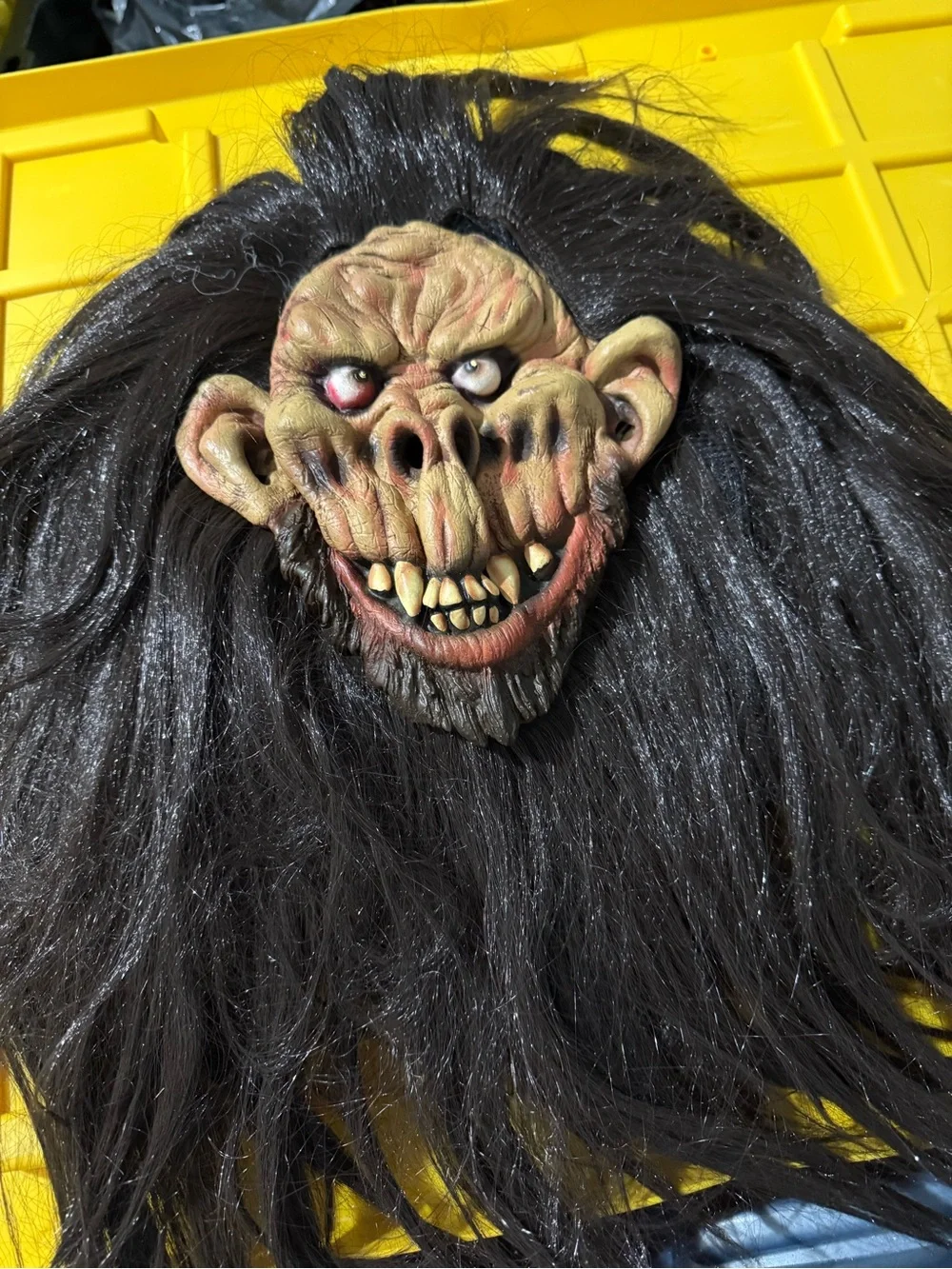 Scary Gorilla Monster Kids Costume Mask - Black Hair